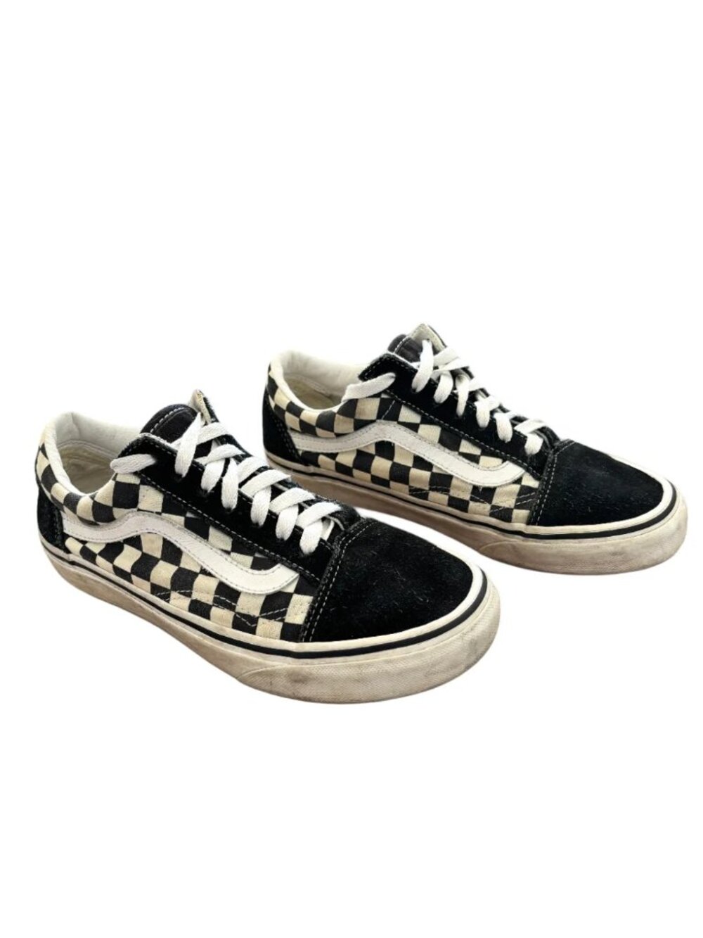 VANS Old Skool Checkerboard Shoes in Black & White  MEN'S 5.5